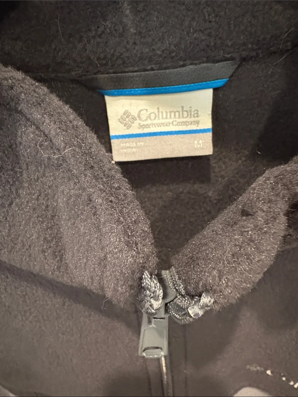 Columbia men’s Dark Charcoal and Light Gray Full-Zip Fleece Jacket - Medium